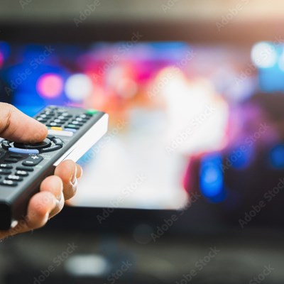 Flatscreen TV with satellite